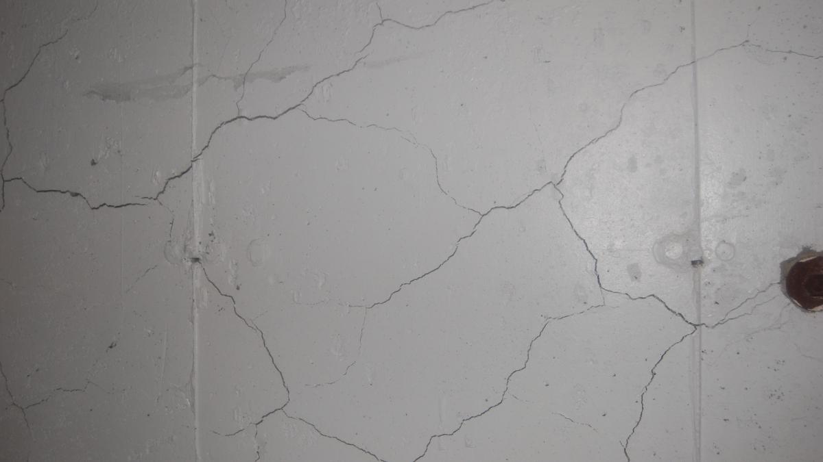 Cracks in a wall