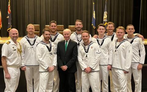 On July 26, 2024, Courtney met with the first group of Royal Australian Navy enlisted Sailors who graduated from Basic Enlisted Submarine School in his district, Groton, Connecticut.