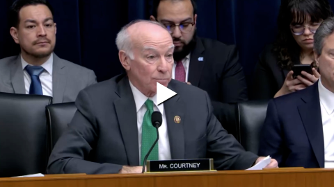 Congressman Joe Courtney speaks at an Education and Workforce Committee hearing.